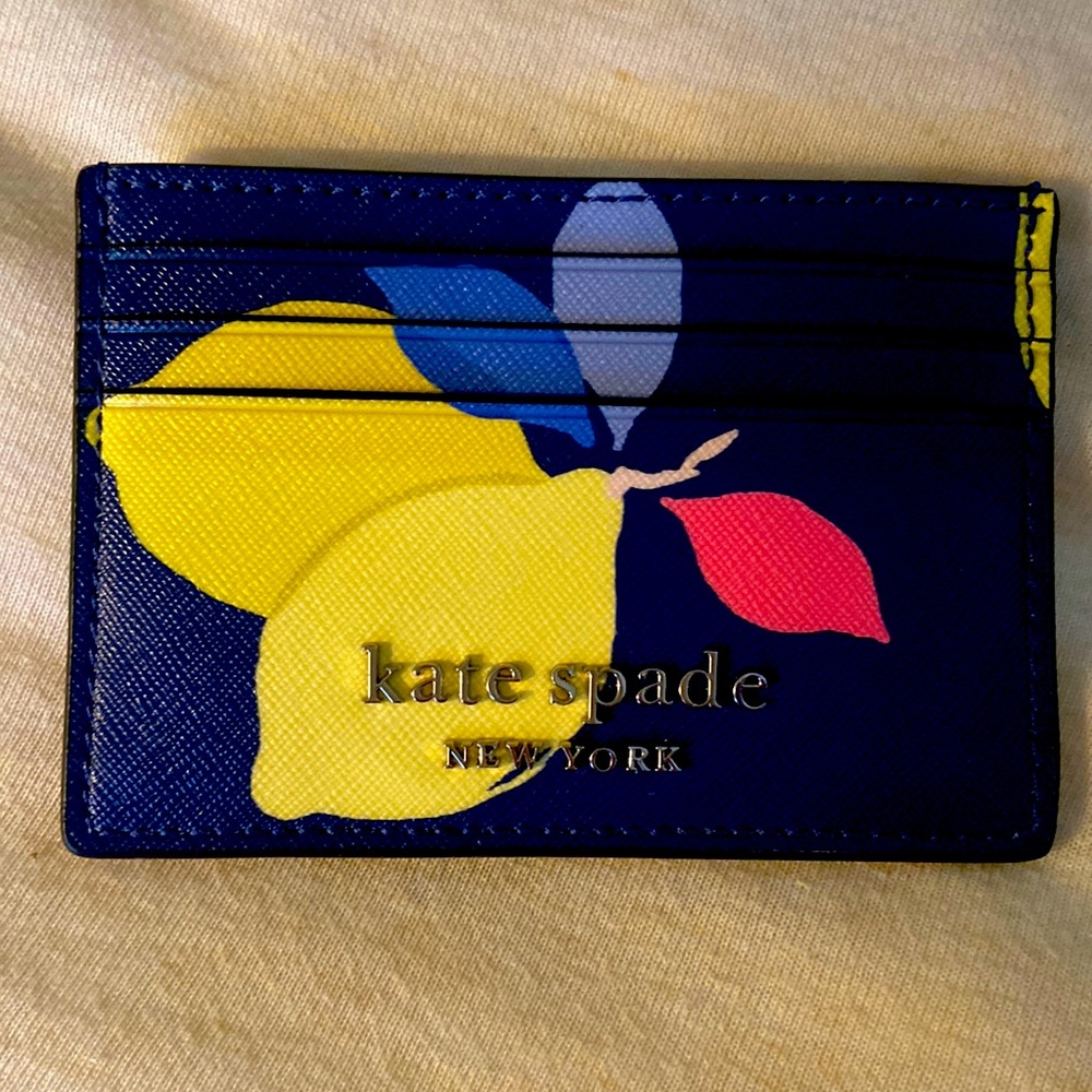 Kare Spade floral print cardholder wallet.